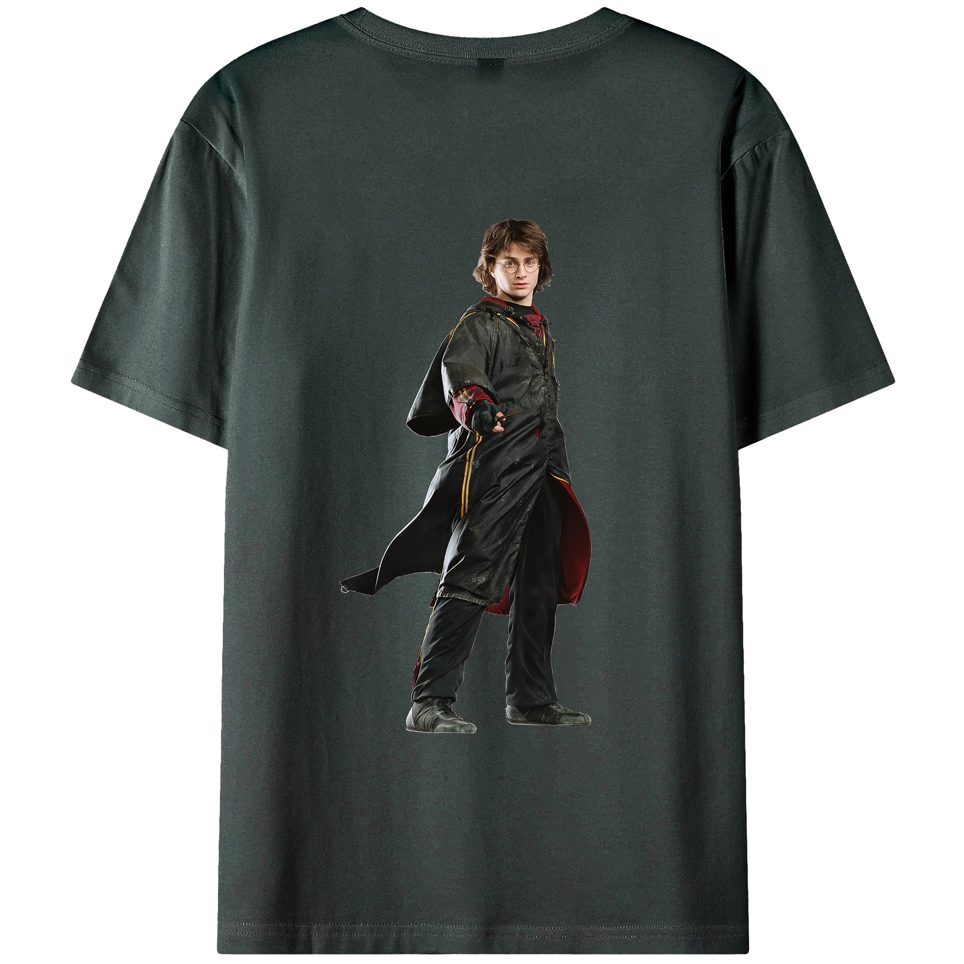 （画像用） Harry Potter ハリー・ポッターシリーズ 綿100％ メンズ半袖Tシャツ（バックプリント） 通気性